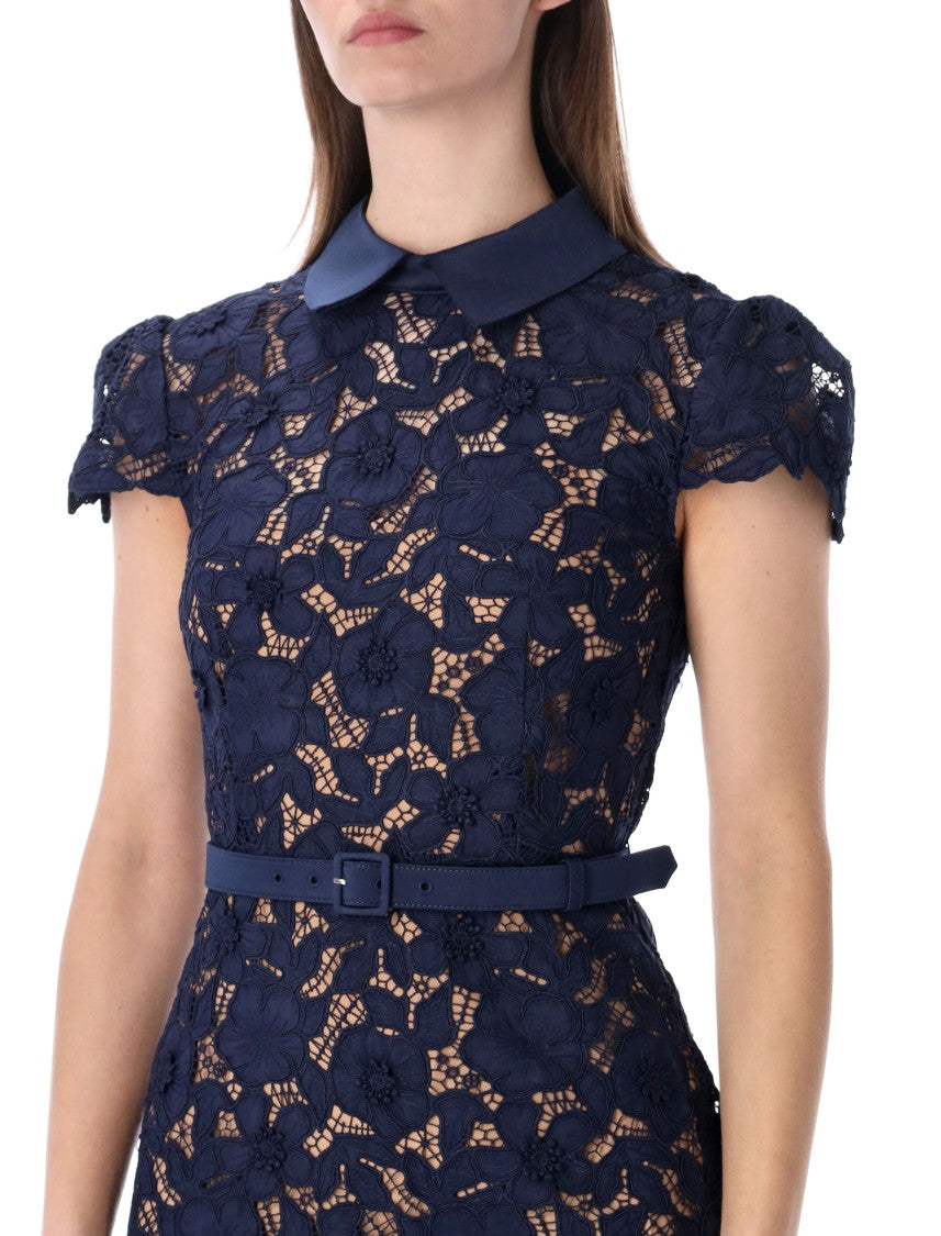 Self-Portrait Guipure Lace Midi Dress