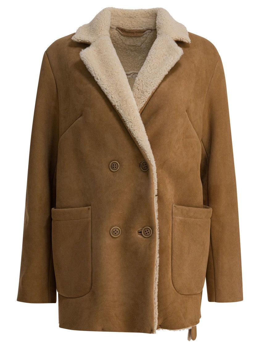 Salvatore Santoro Balzer Shearling Suede Leather Jacket