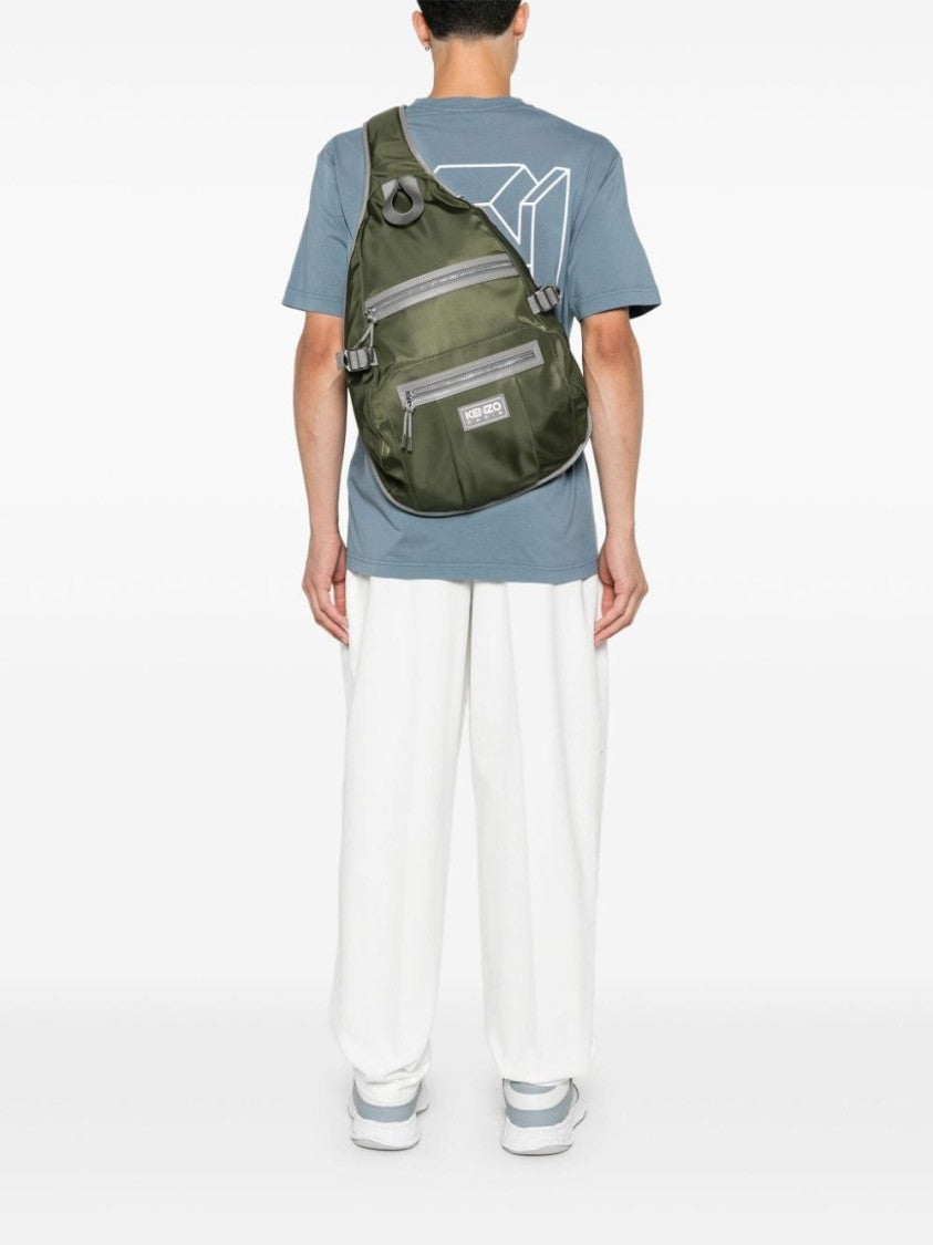 Kenzo Khaki Green Shell Backpack