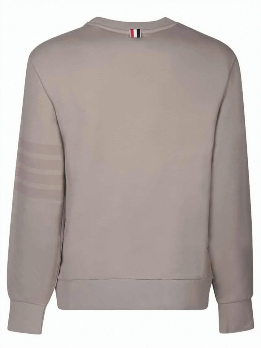 Thom Browne Tonal 4-Bar Classic Loopback Crewneck Sweatshirt