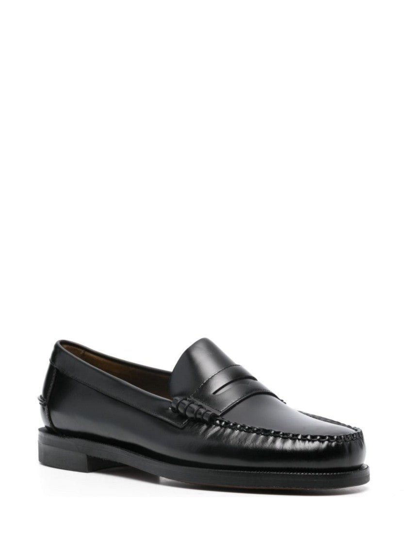 Sebago Polished Penny Strap Loafer With Moc Toe Design