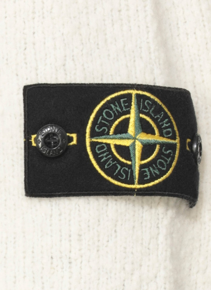 Stone Island Ivory Wool Sweater