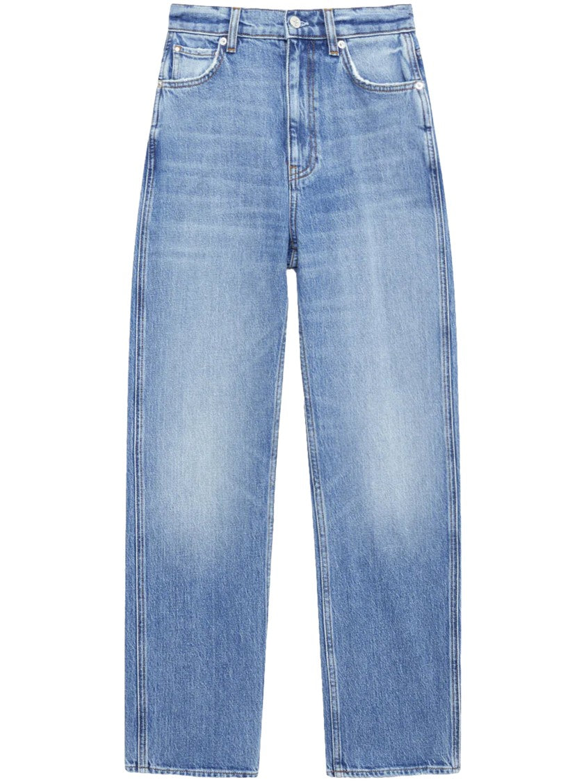 Anine Bing Classic Straight-Leg Jeans With Mid-Rise Waist