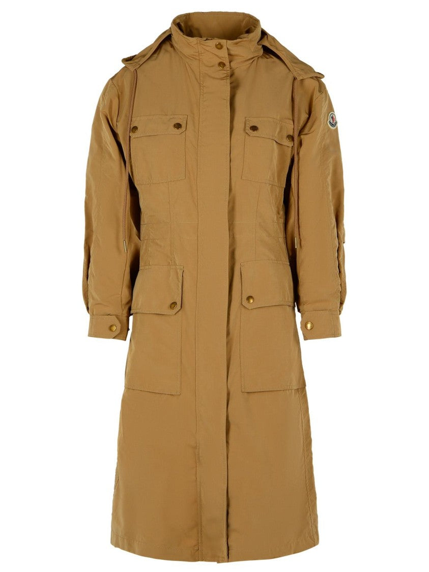 Moncler Nantes' Beige Polyester Blend Parka