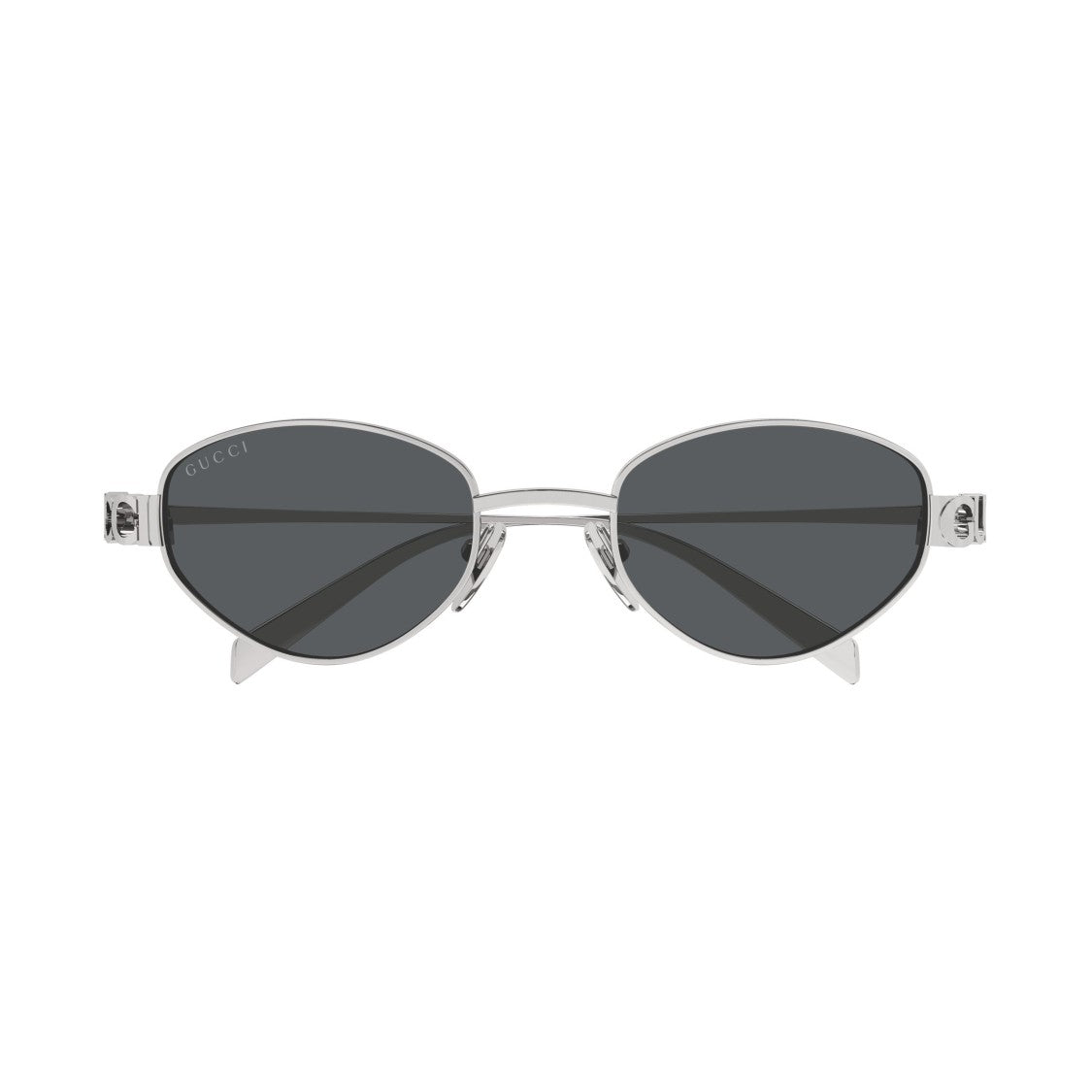 Gucci Metal Frame Sunglasses With Cut-Out Logo Detail