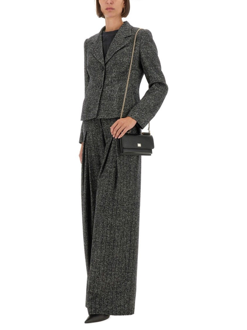 Dolce & Gabbana Tailored Two-Piece Suit With Textured Pattern