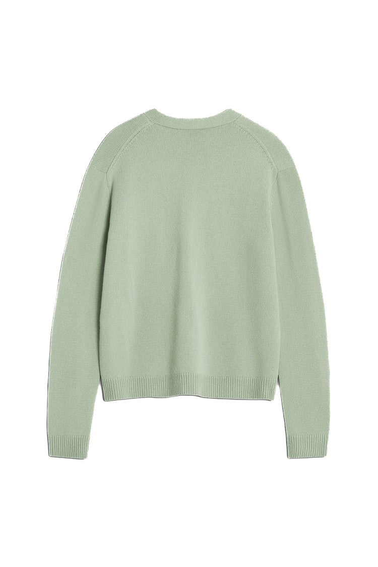Maison Kitsuné Merino Wool Cardigan With Large Fox Embroidery