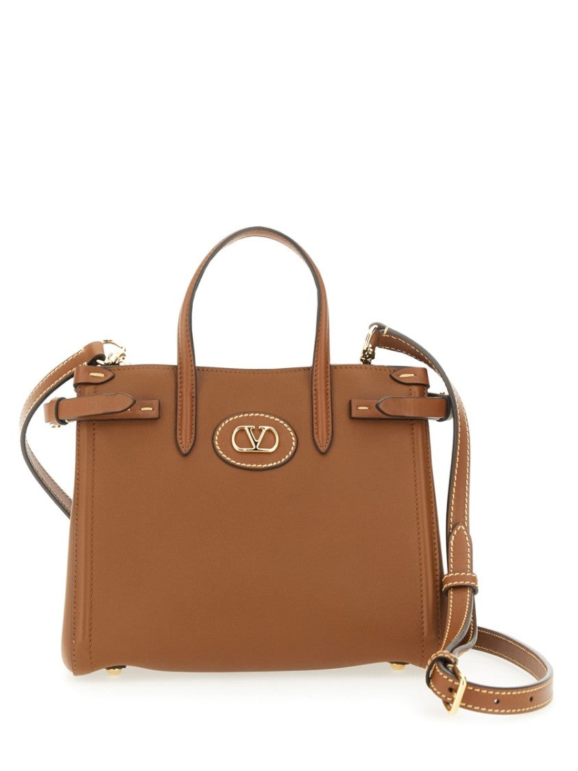 Valentino Garavani Small "Antibes" Calfskin Shopping Bag