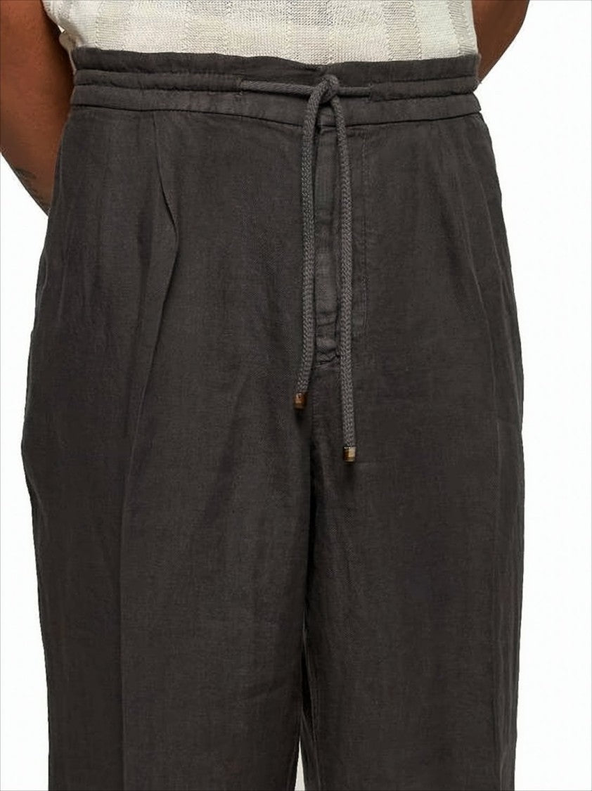 Brunello Cucinelli Relaxed Fit Linen Jogger Pants