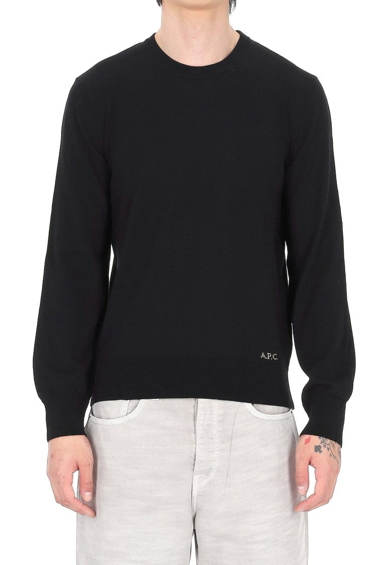 A.P.C. Side Logo Cotton Crewneck Sweater