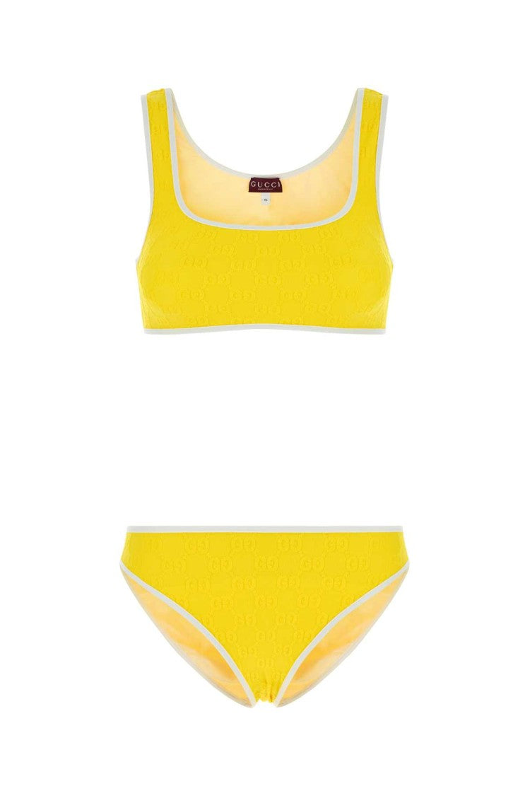 Gucci Yellow Stretch Nylon Bikini