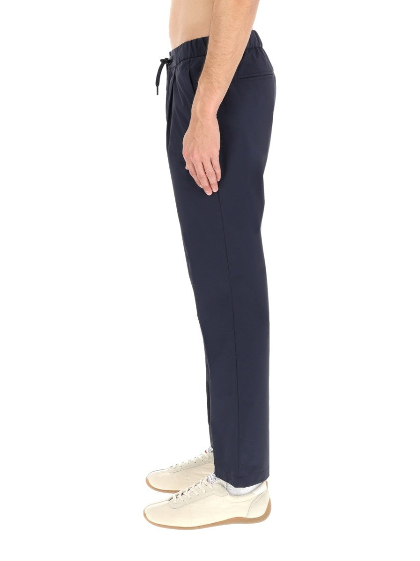 Herno Straight Leg Elastic Drawstring Smooth Pants Trousers