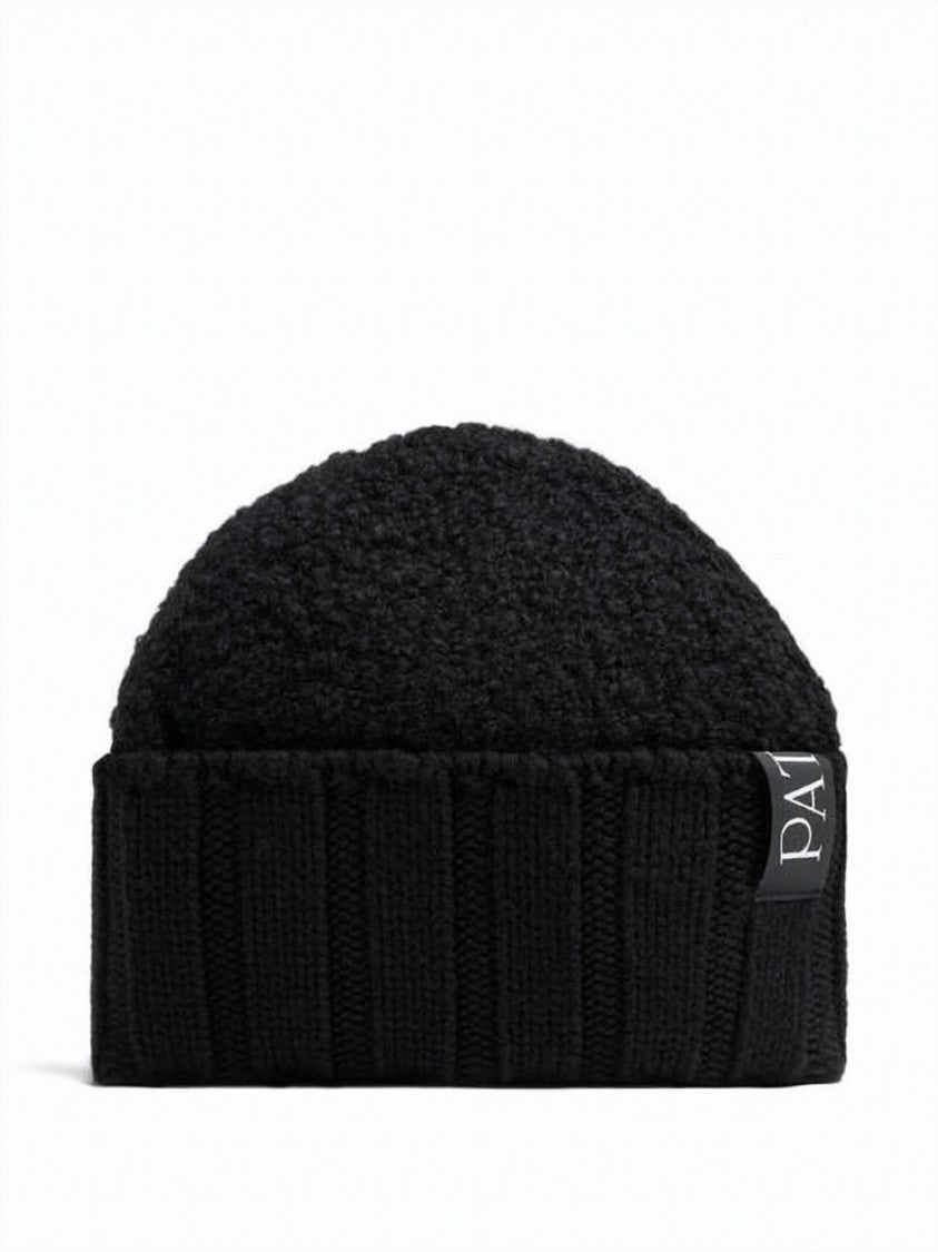 Patou Textured Knit Beanie With Ribbed Cuff