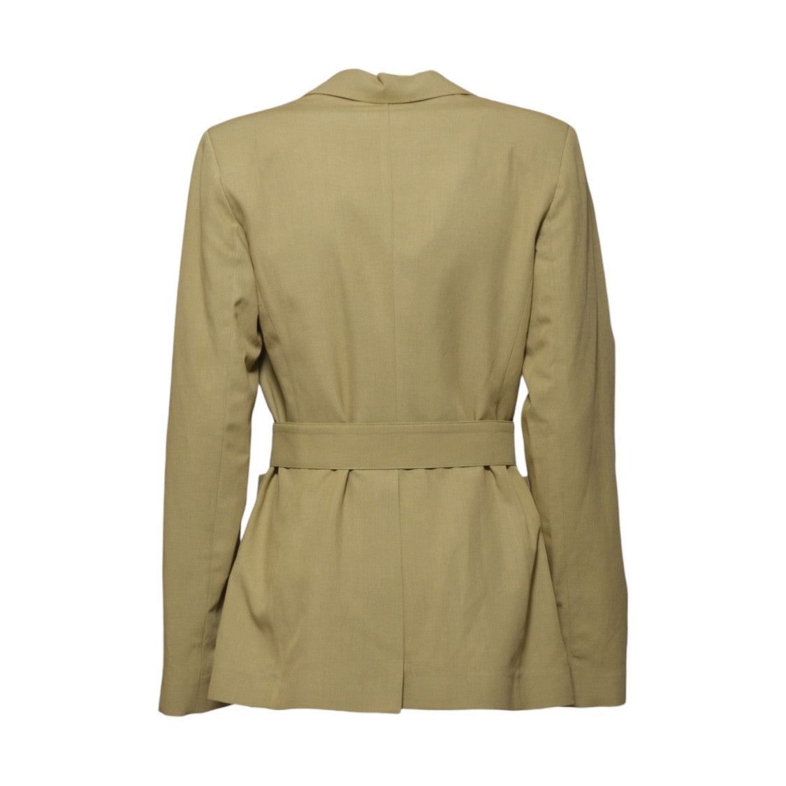 Room 52 Amal Single-Breasted Mustard Viscose And Linen Blazer