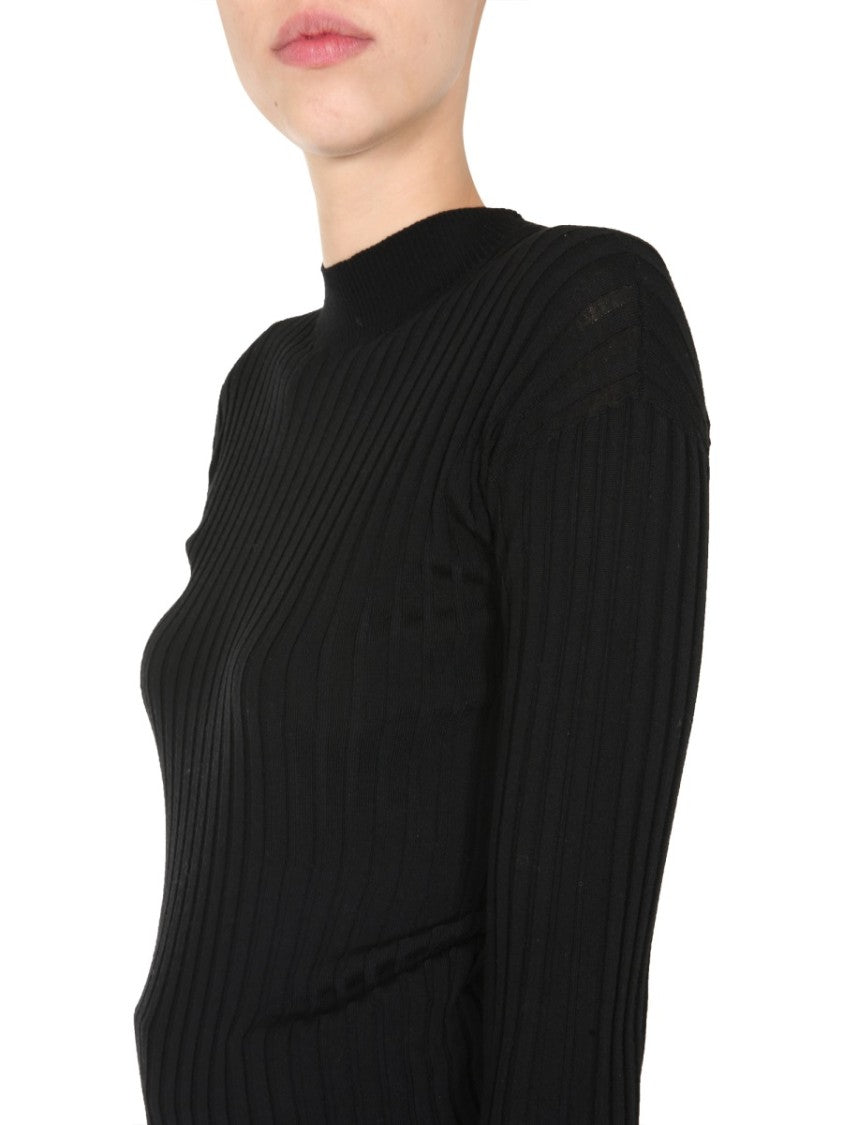 Bottega Veneta Polo Neck Turtleneck Sweater With Elongated Sleeves