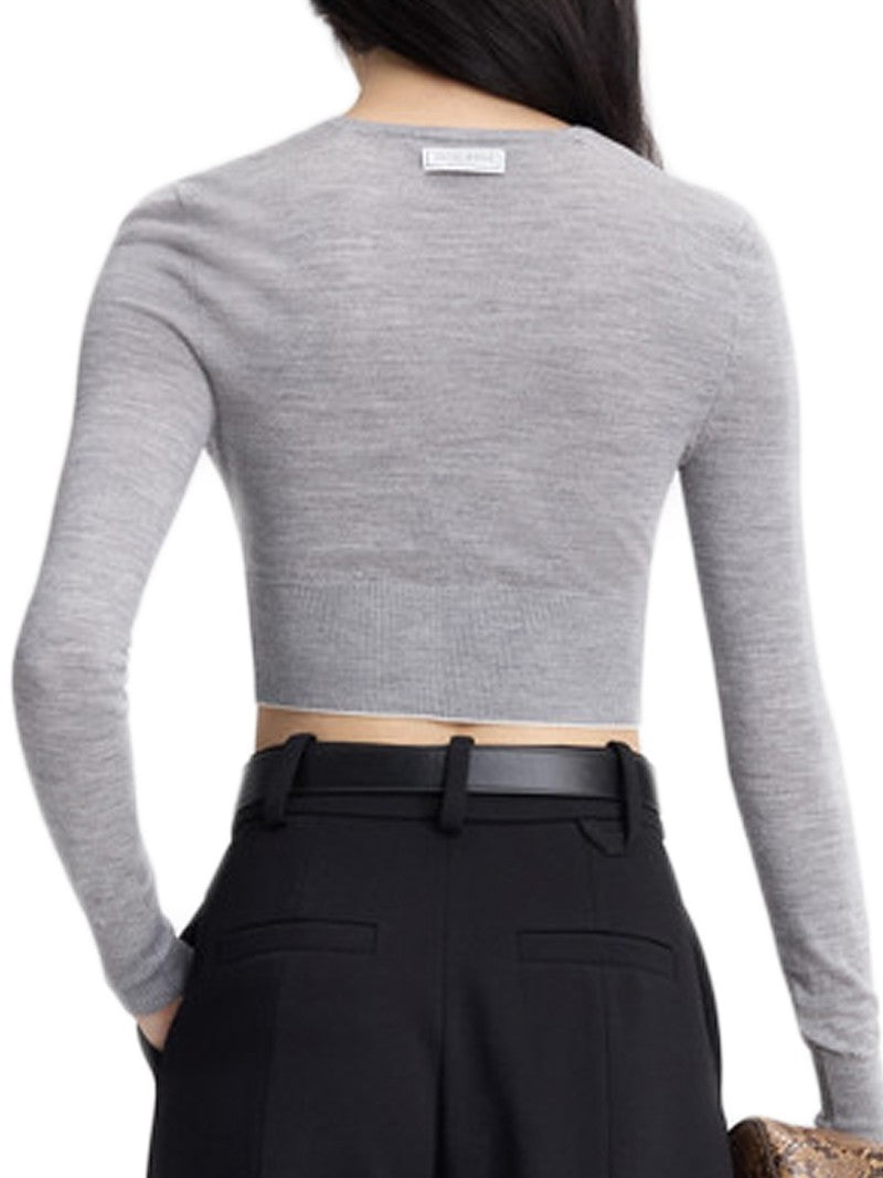 Jacquemus Cropped Knit Cardigan With Button-Down Front