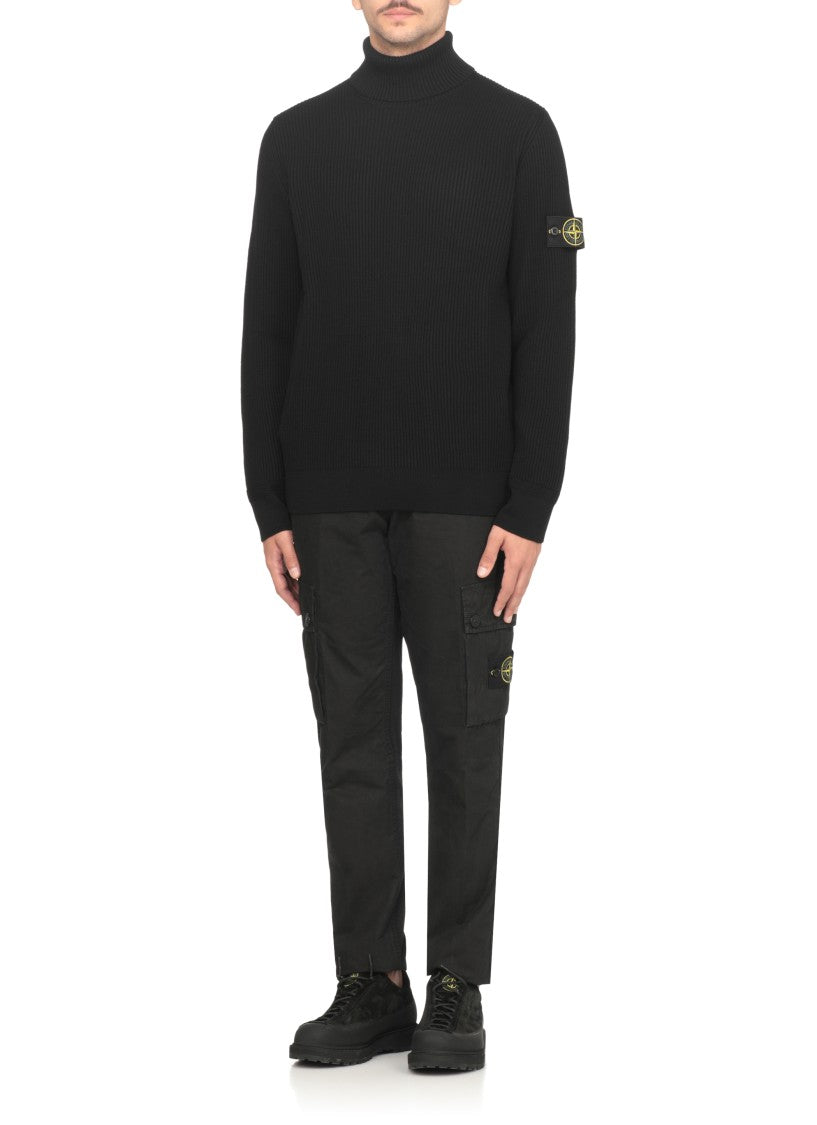 Stone Island High Neck Wool Sweater