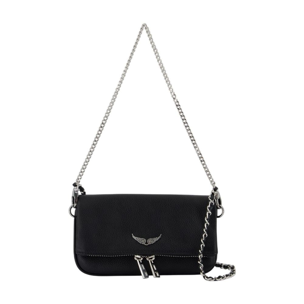 Zadig & Voltaire Rock Nano Wallet On Chain - Leather - Black