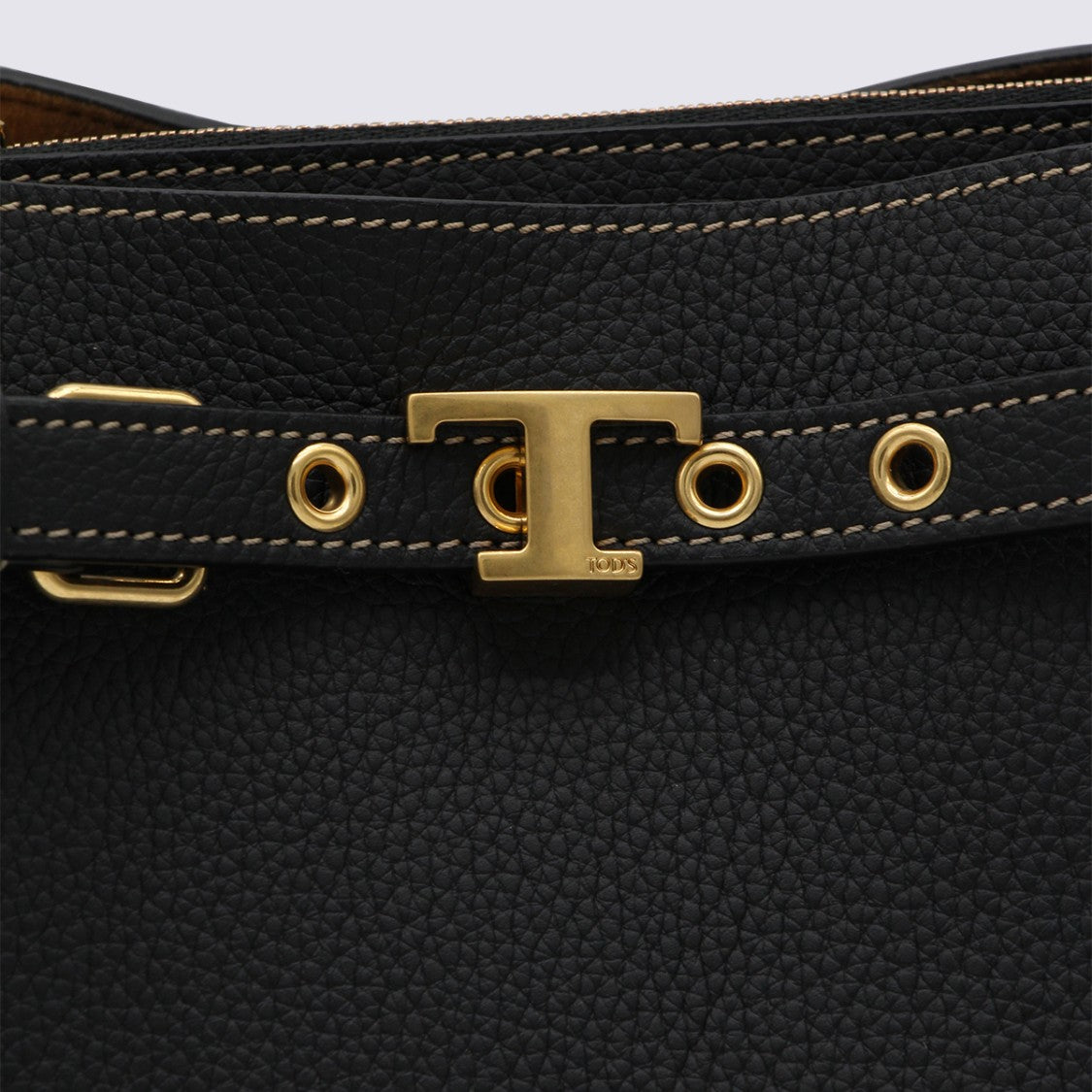Tod's Textured Leather Tote With Gold-Tone Hardware
