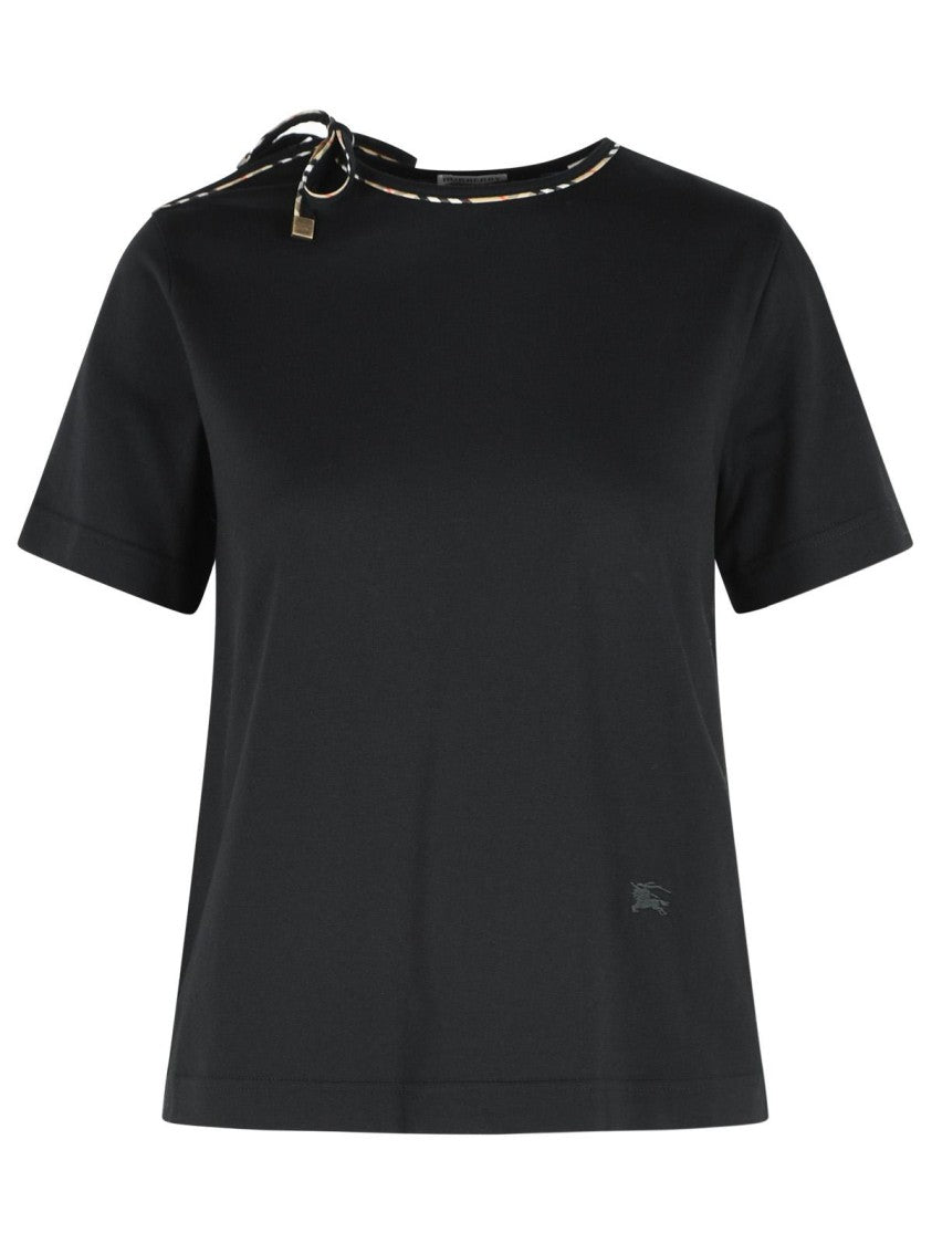 Burberry 'Frankie Bow' Black Cotton T-Shirt