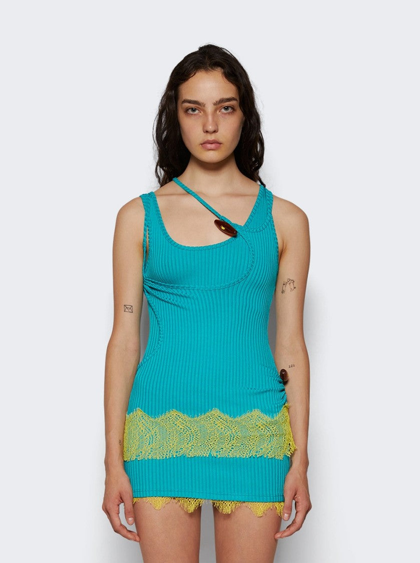 Christopher Esber Corrugated Lace Toggle Dress