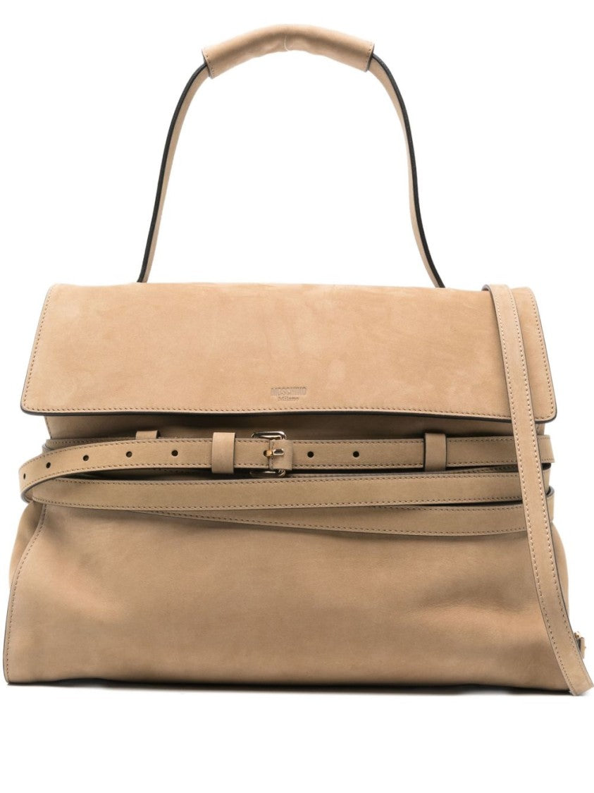 Moschino Structured Top Handle Bag With Detachable Shoulder Strap