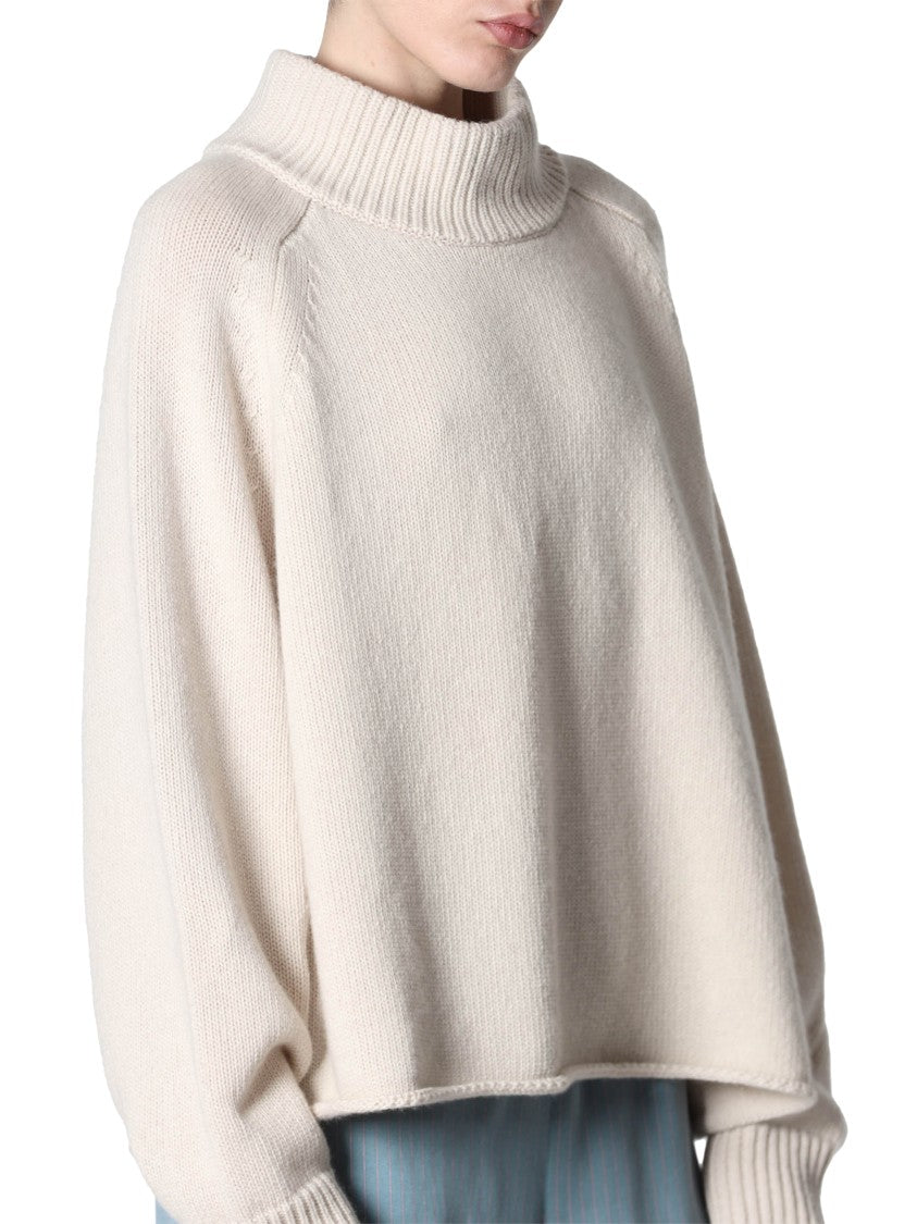 Roberto Collina Merino Wool Turtleneck Loose Boxy Sweater