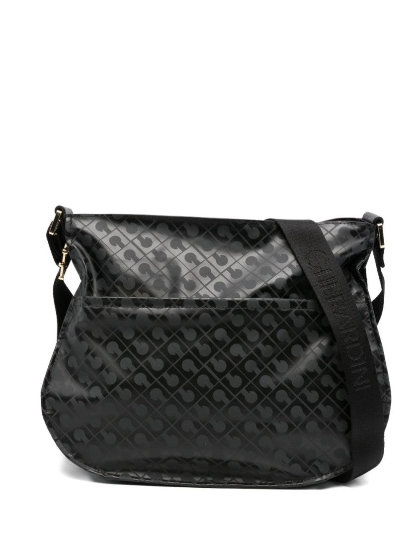 Gherardini Gray Shoulder Bag With Adjustable Strap