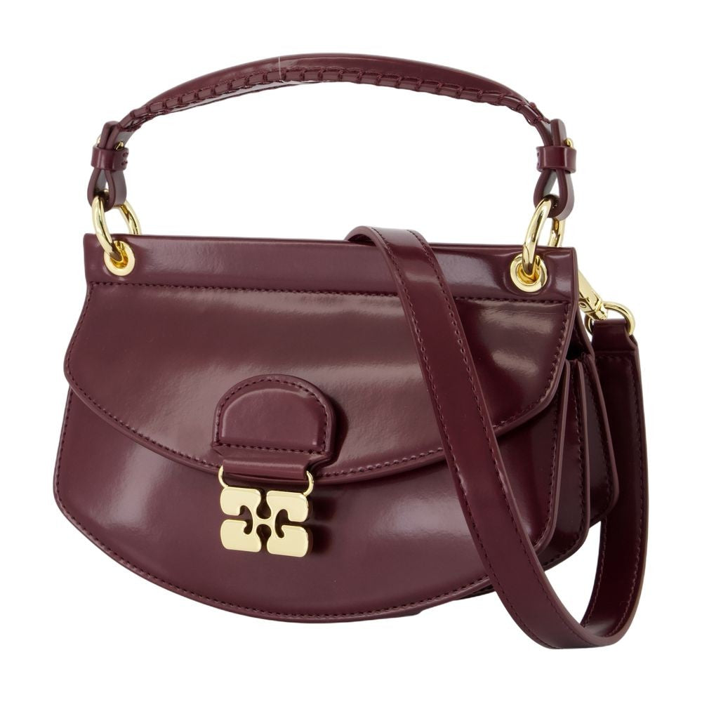 Ganni Apo G Bag Mini Crossbody - Synthetic - Burgundy