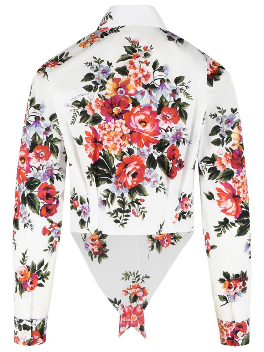 Dolce & Gabbana 'Fiori' White Cotton Shirt