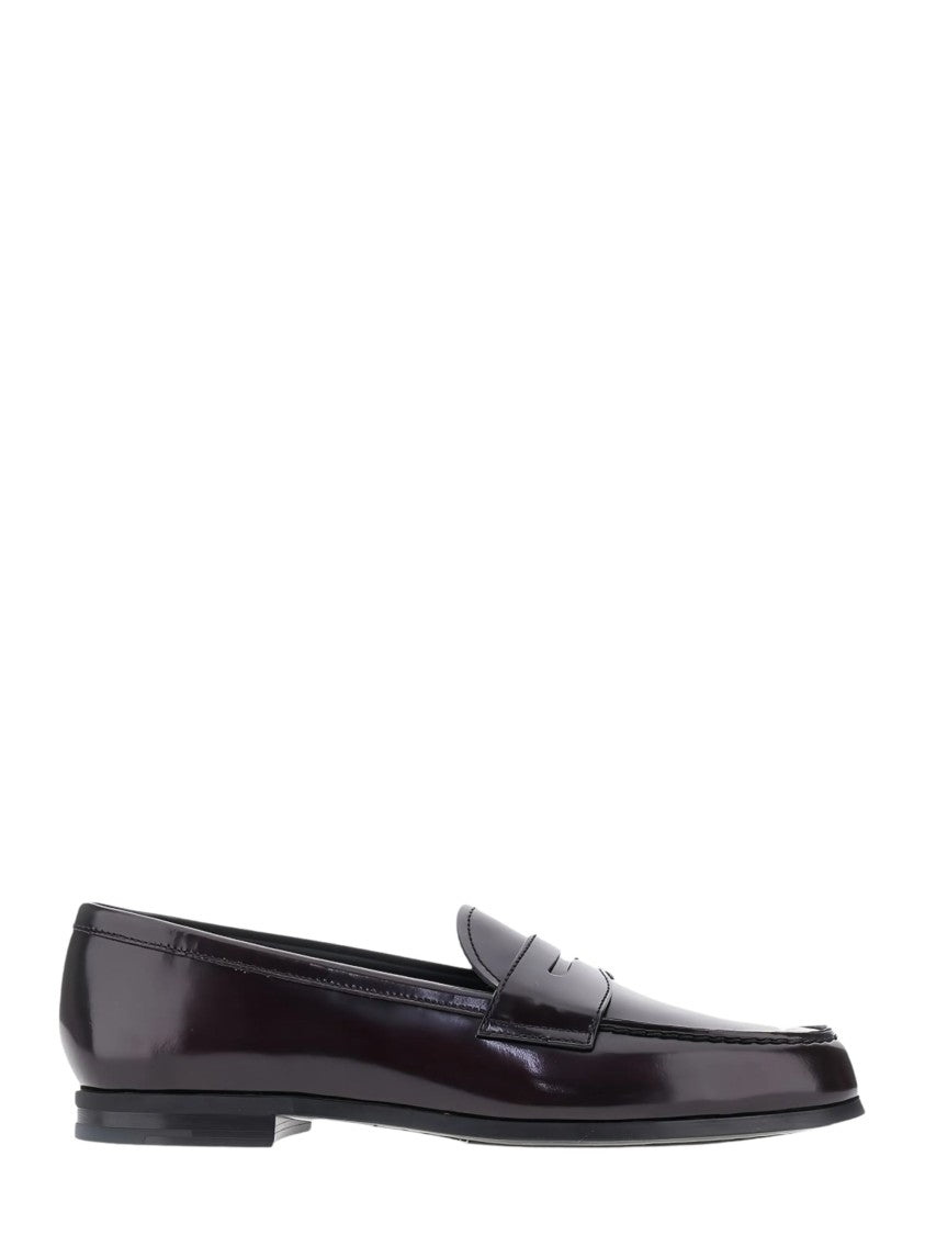 Church's Burgundy Polished Leather Diamond-Cut Penny Strap Loafers