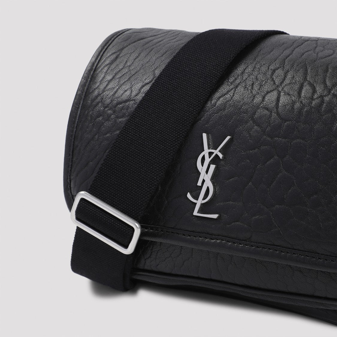 Saint Laurent Compact Black Leather Shoulder Bag