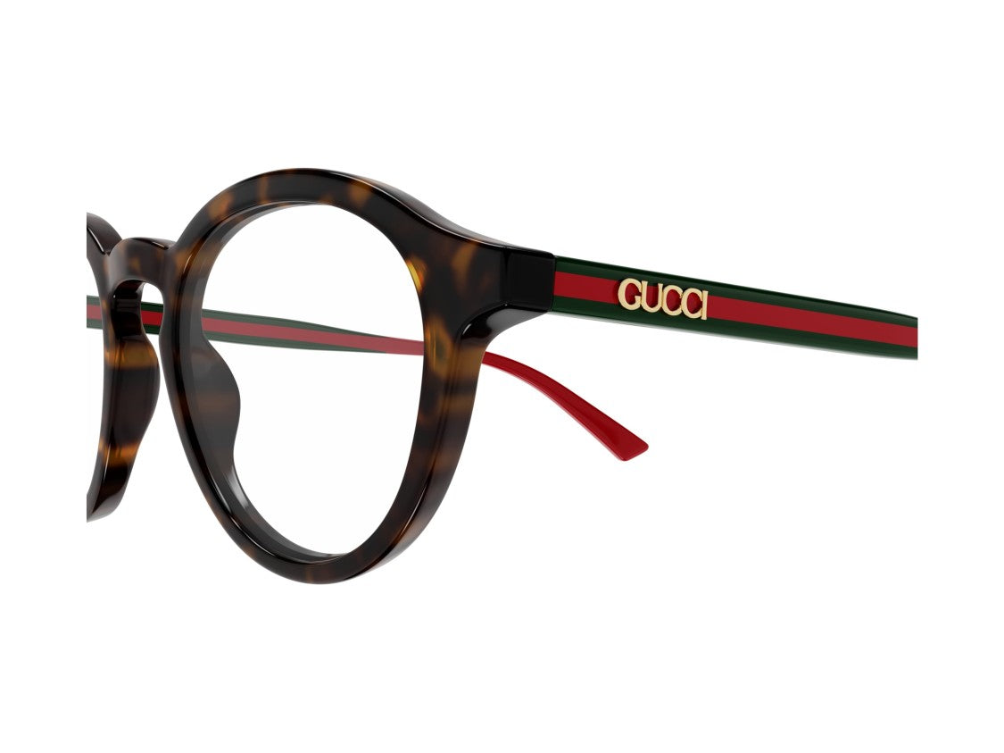Gucci Gg1871o Striped Tortoiseshell Round Sunglasses