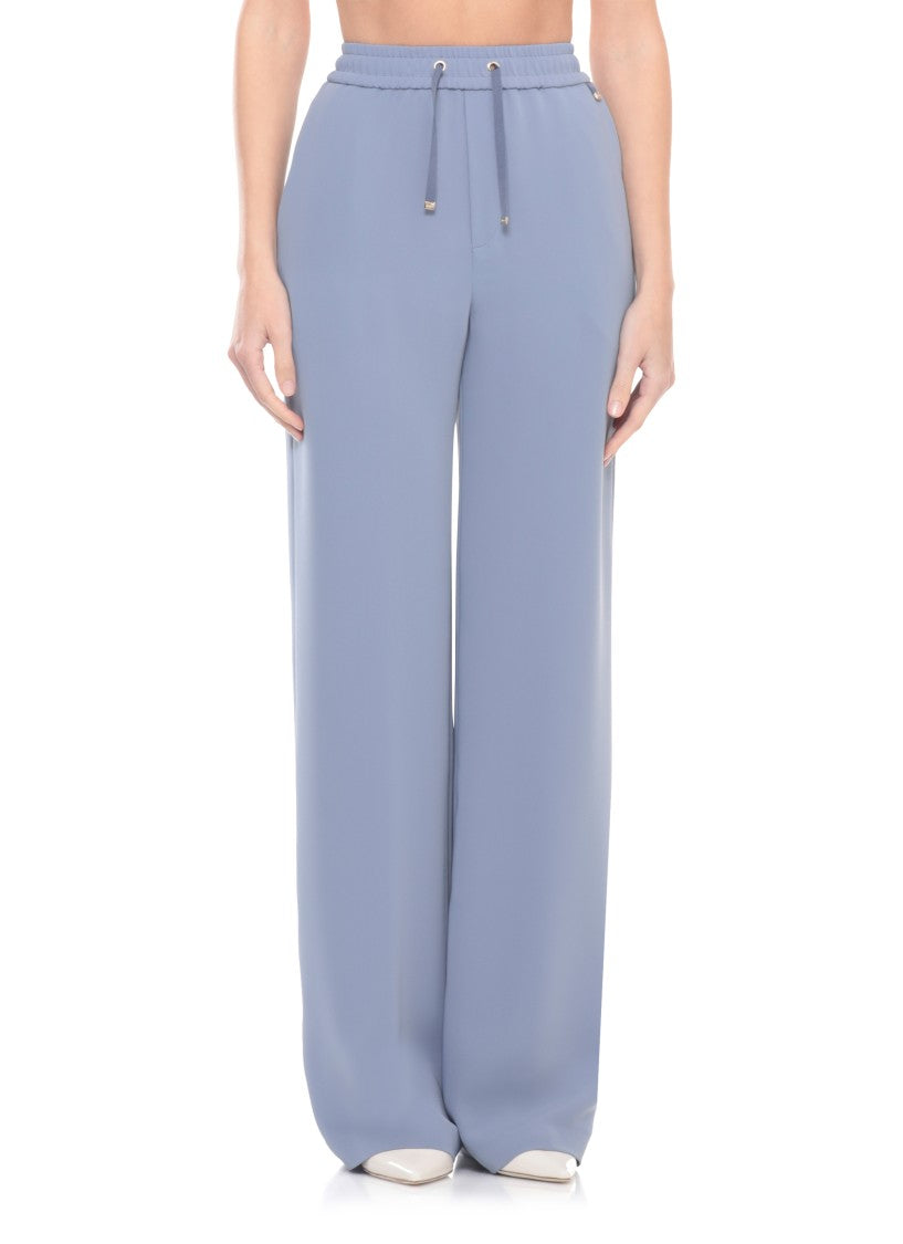 Herno Light Blue Satin Pants