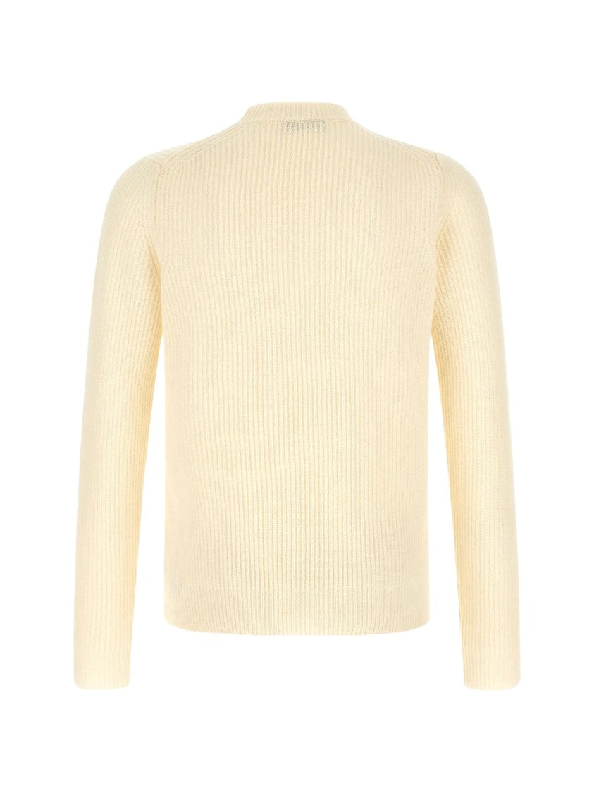 Zanone Ribbed Knit Sweater With Crew Neckline And Structured Fit