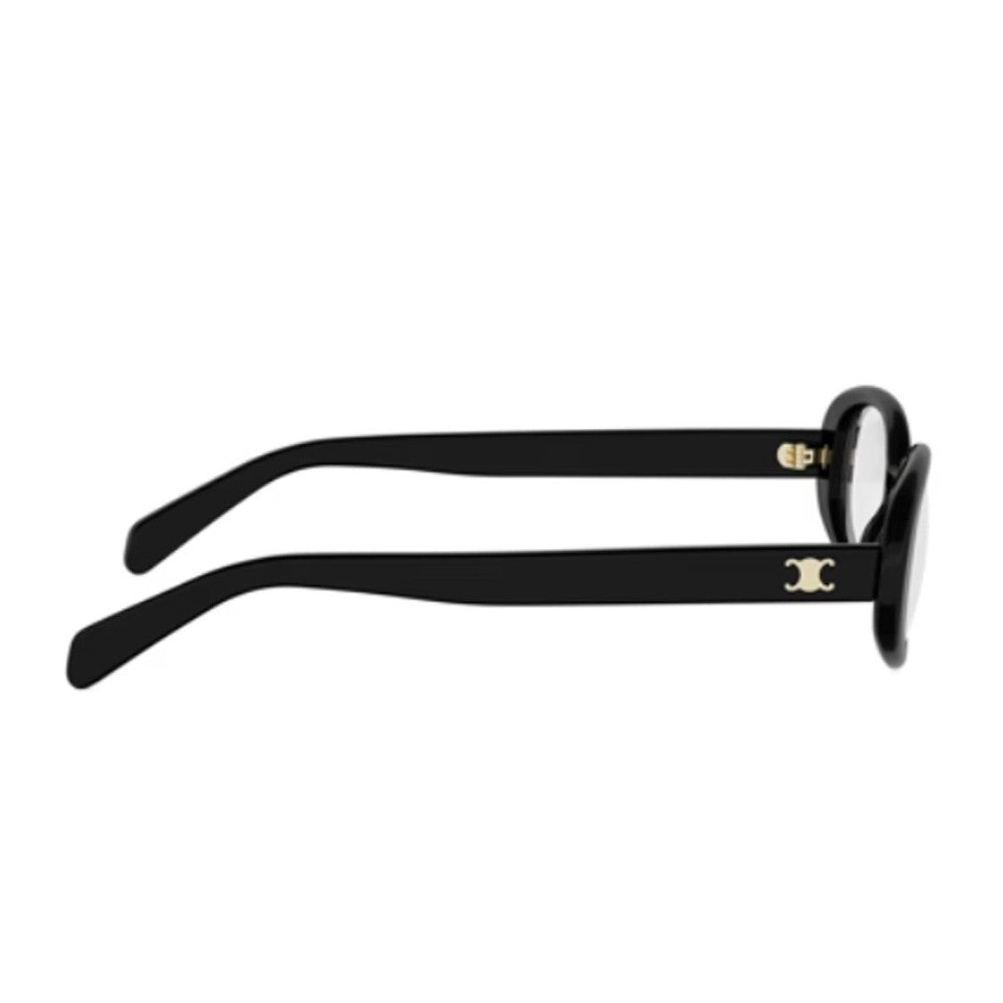 Celine Black Triomphe Mini Acetate Oval Sunglasses
