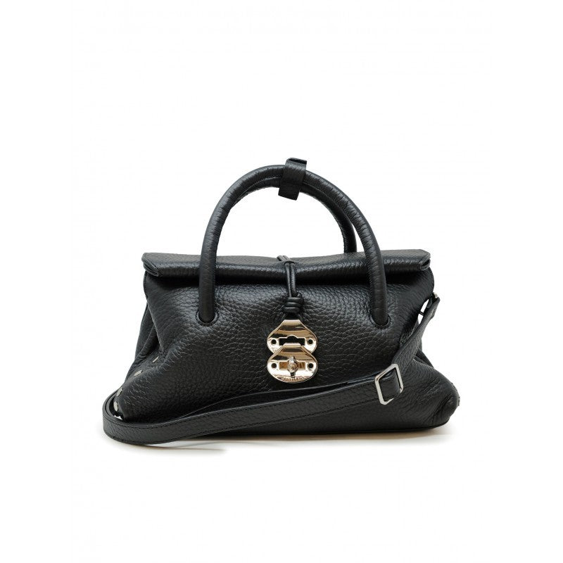 Zanellato Black Dotta Centauro Leather Handbag