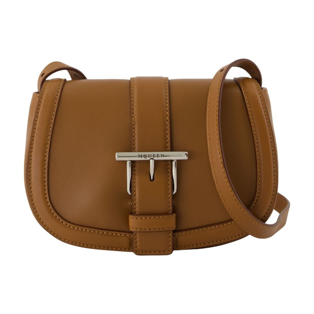 Alexander Mcqueen T-Bar Satchel Mini Purse - Leather - Brown