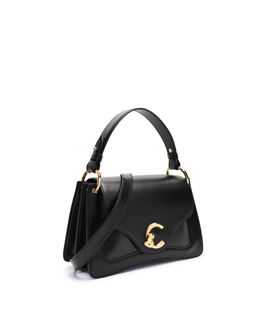 Coccinelle Structured Small Handbag With Geometric Lines And Accordion Design