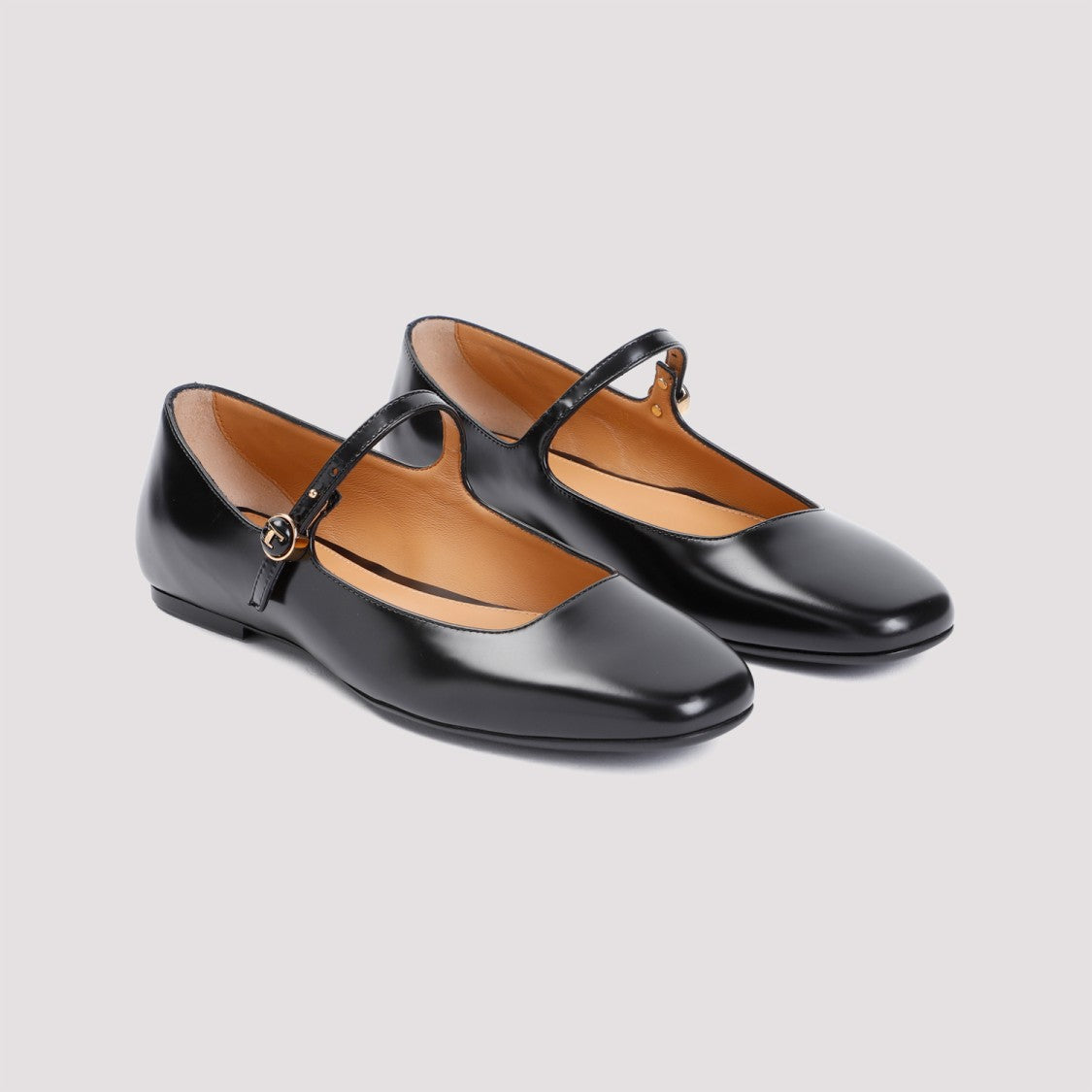 Tod's Black Calf Leather Ballerinas