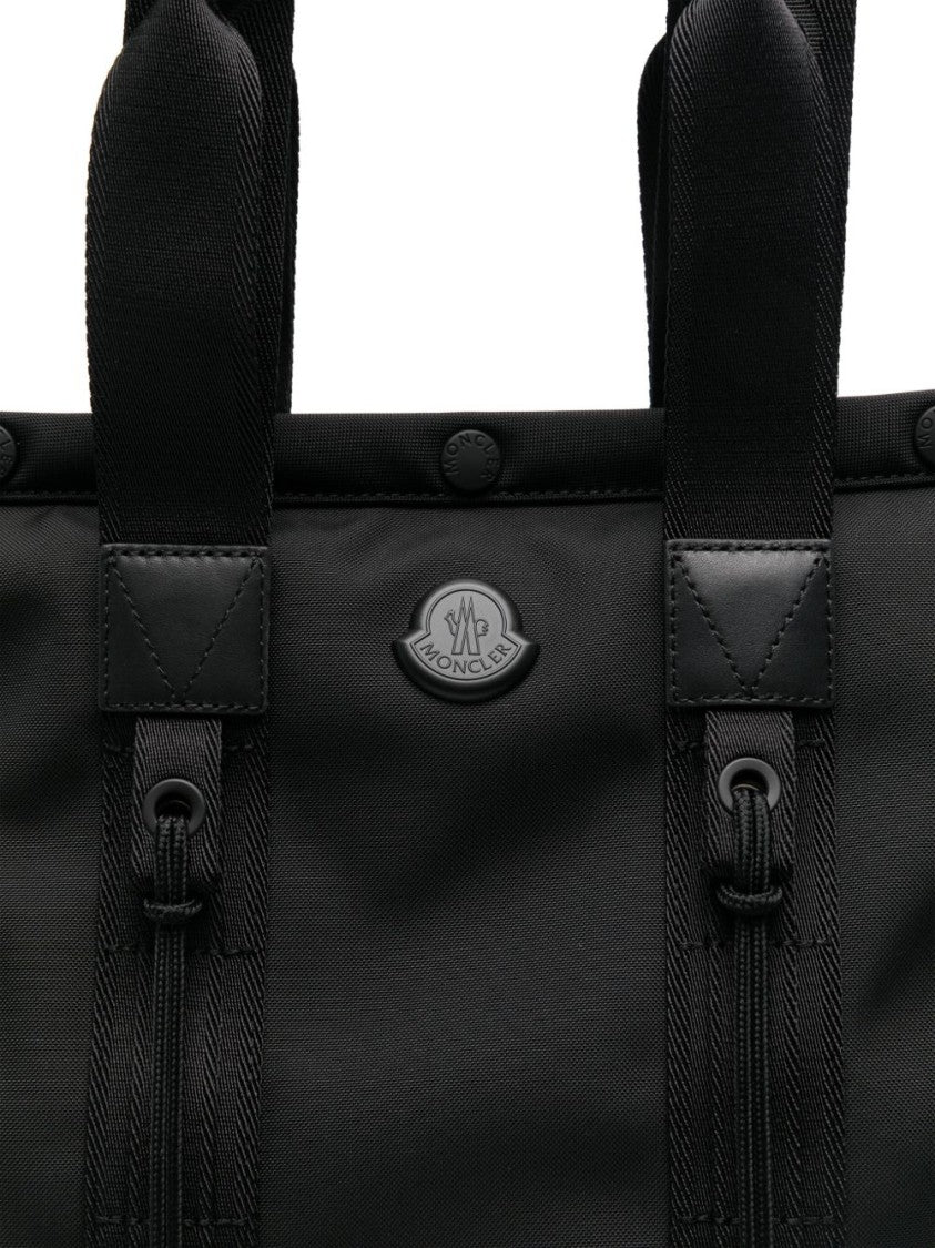 Moncler Black Structured Bag With Dual Handles