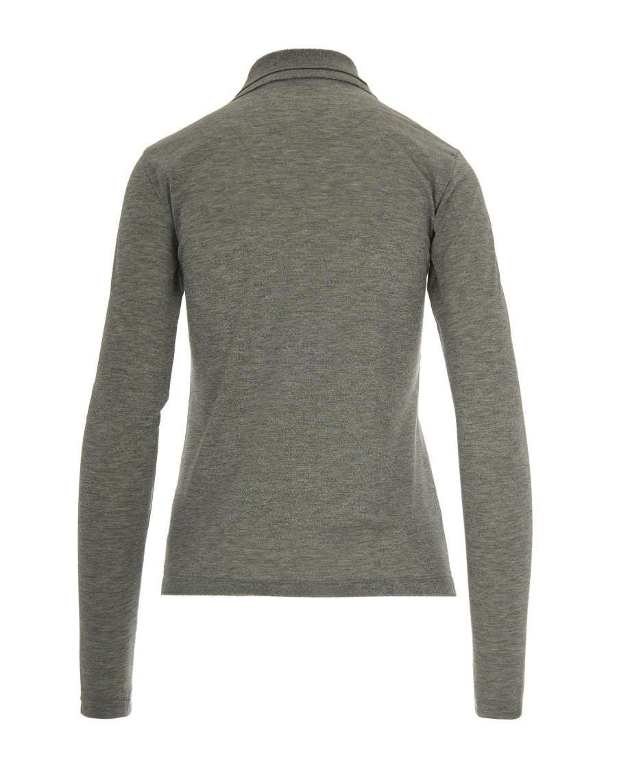 Patrizia Pepe Grey Knit Polo