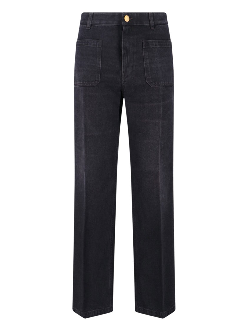 Seafarer Straight Cut Black Jeans With Five-Pocket Design