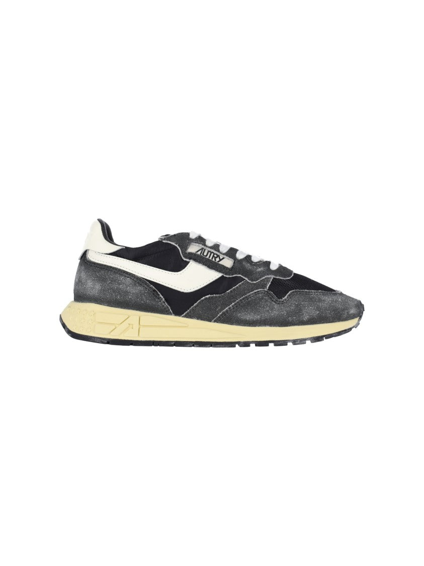Autry Black/Dark Grey Vintage Suede Sneakers
