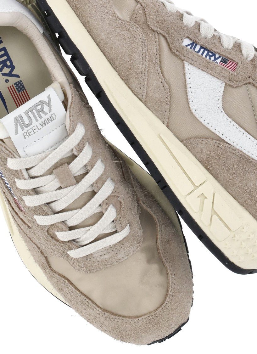Autry Beige Reelwind Low Suede Sneakers