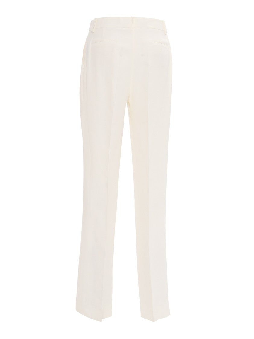 P.A.R.O.S.H. Straight-Leg Tailored Pants With Classic Waistband