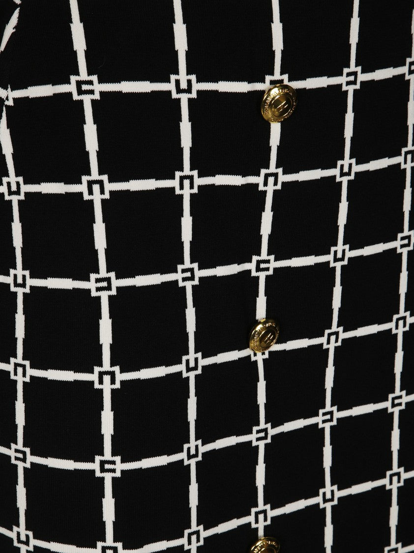 Elisabetta Franchi Fitted Skirt With Geometric Pattern