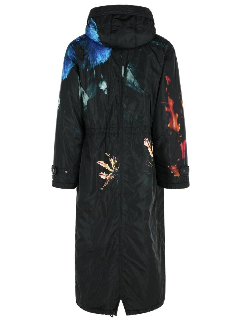 Dries Van Noten Varna' Black Polyamide Coat