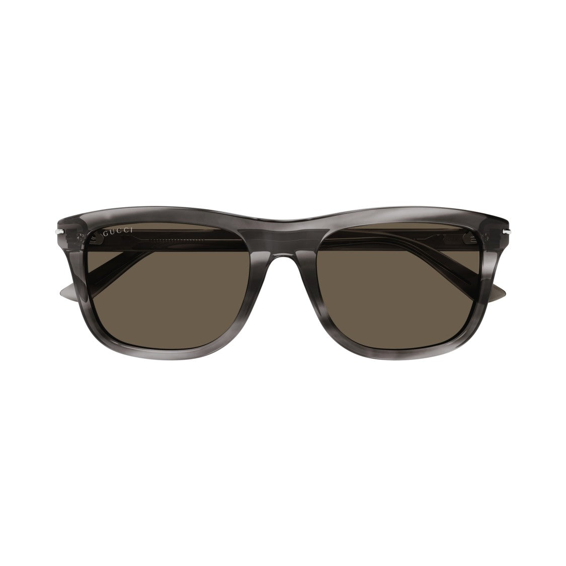 Gucci Gg1444s Translucent Smoky Gray Rectangular Sunglasses