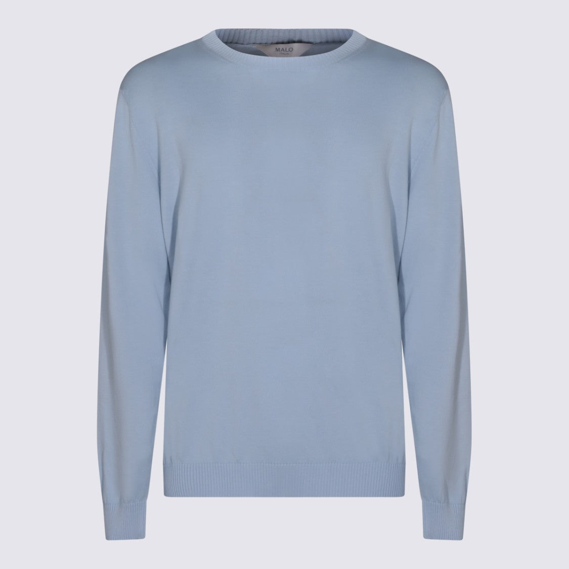 Malo Clear Blue Fine-Knit Sweater